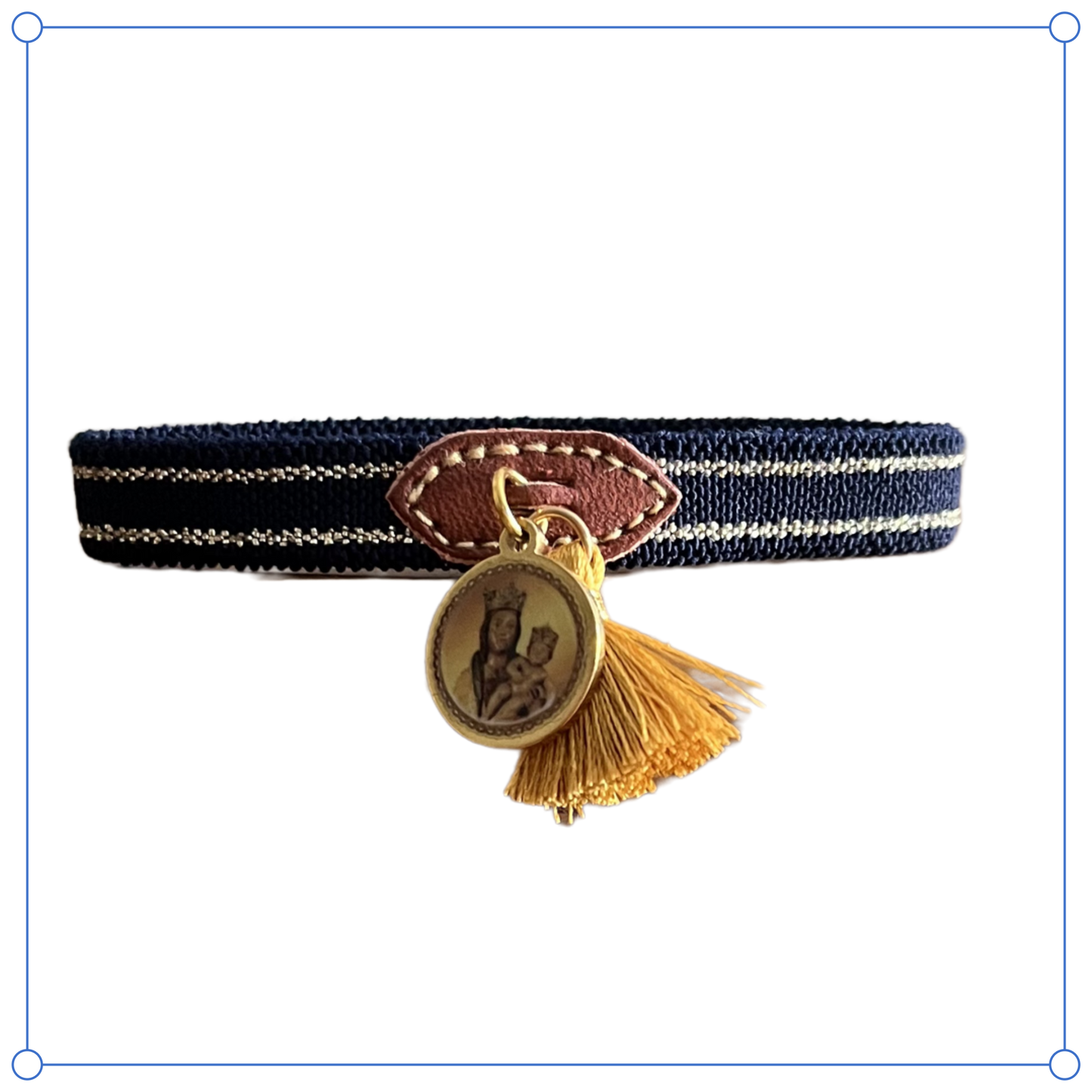 Pulsera Virgen del Carmen Cayetanos – Medalla dorada y borla