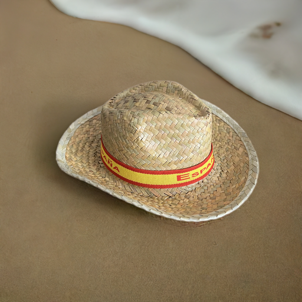 Sombrero de Paja con Bandera de España – Estilo y Orgullo Mediterráneo