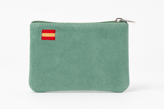 Monedero Verde Agua en Ante | Cayetanos