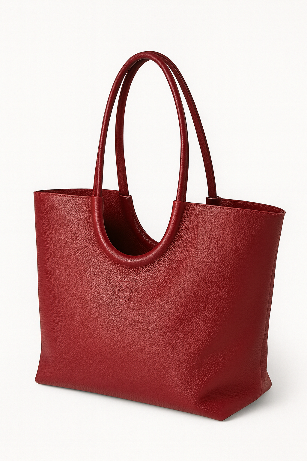 Bolso Tote de Piel Burdeos