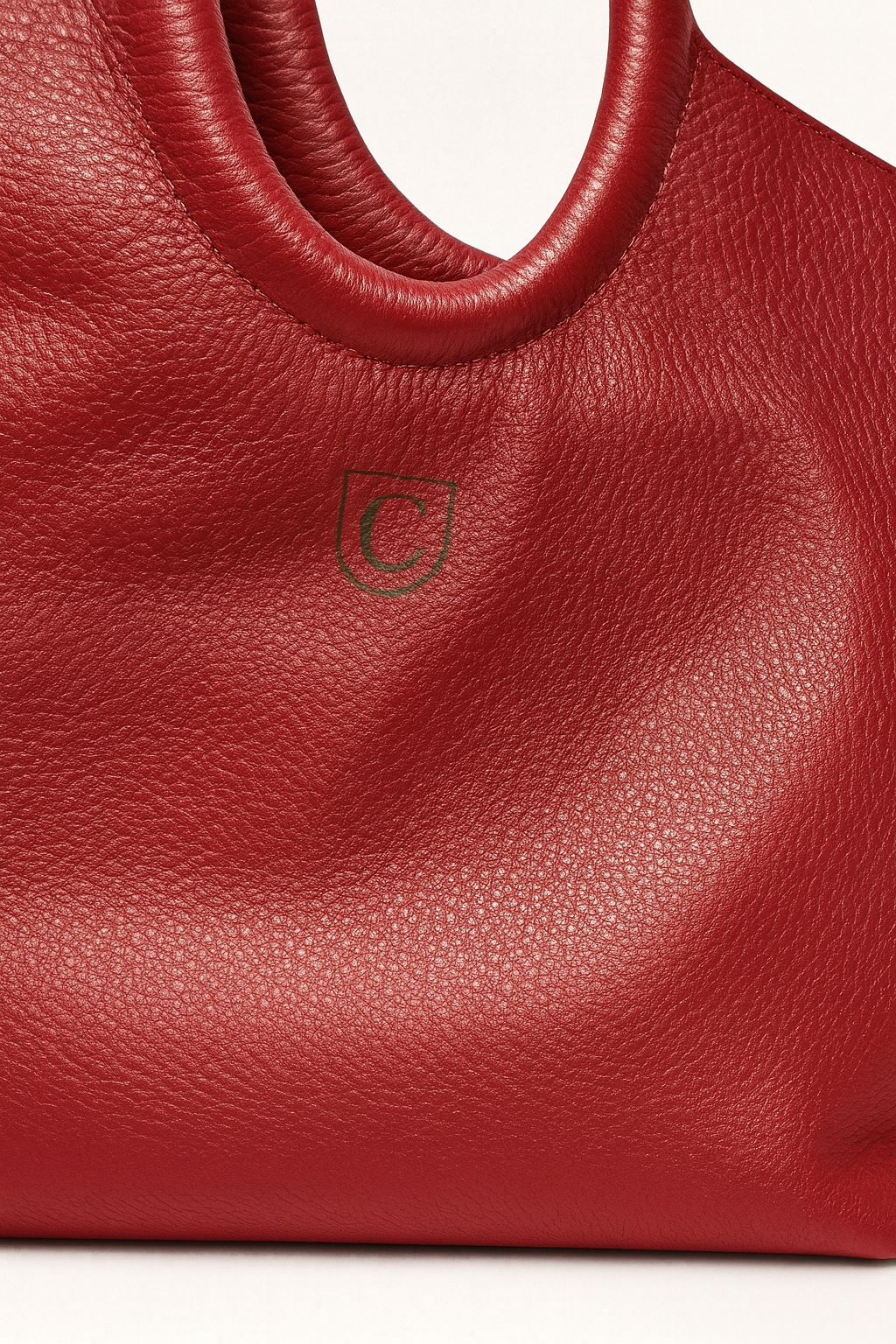 Bolso Tote de Piel Burdeos