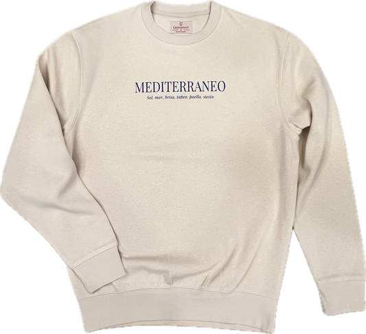 Sudadera Mediterráneo beige unisex