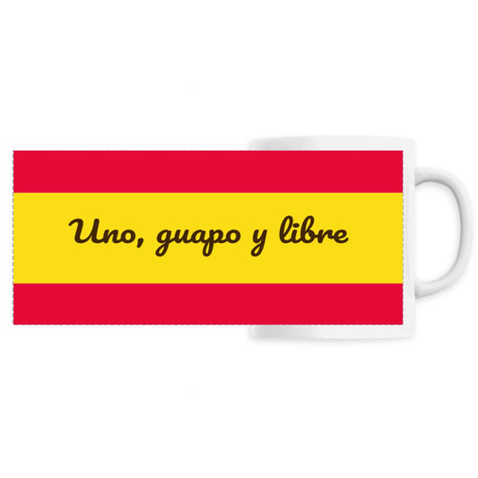 Taza cerámica "Uno, guapo y libre" 