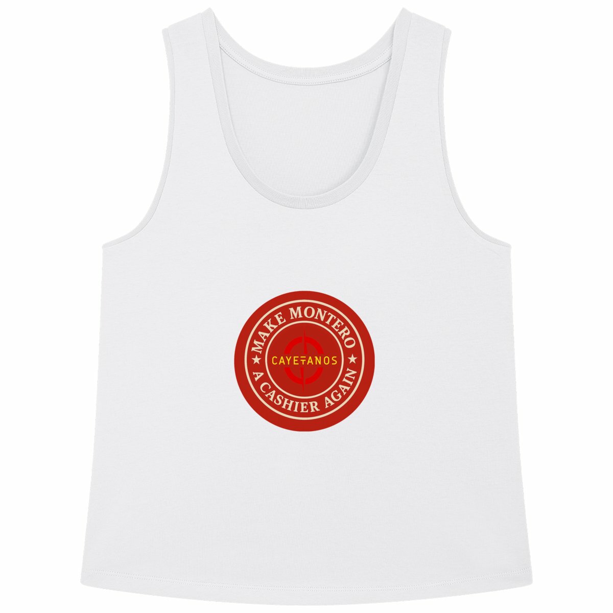 Camiseta de algodón orgánico  "MAKE MONTERO A CASHIER AGAIN"