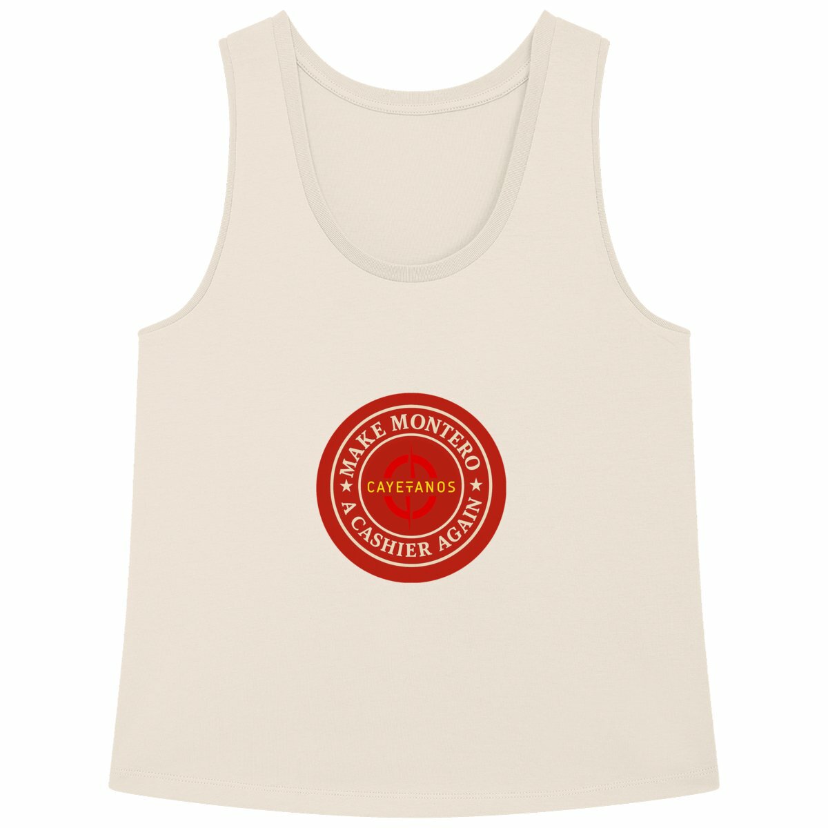 Camiseta de algodón orgánico  "MAKE MONTERO A CASHIER AGAIN"
